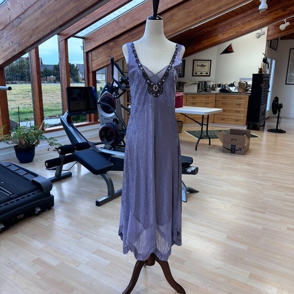 Kamarov Dress with Jacket Midi NWOT Embelished Purple - Picture 2 of 15